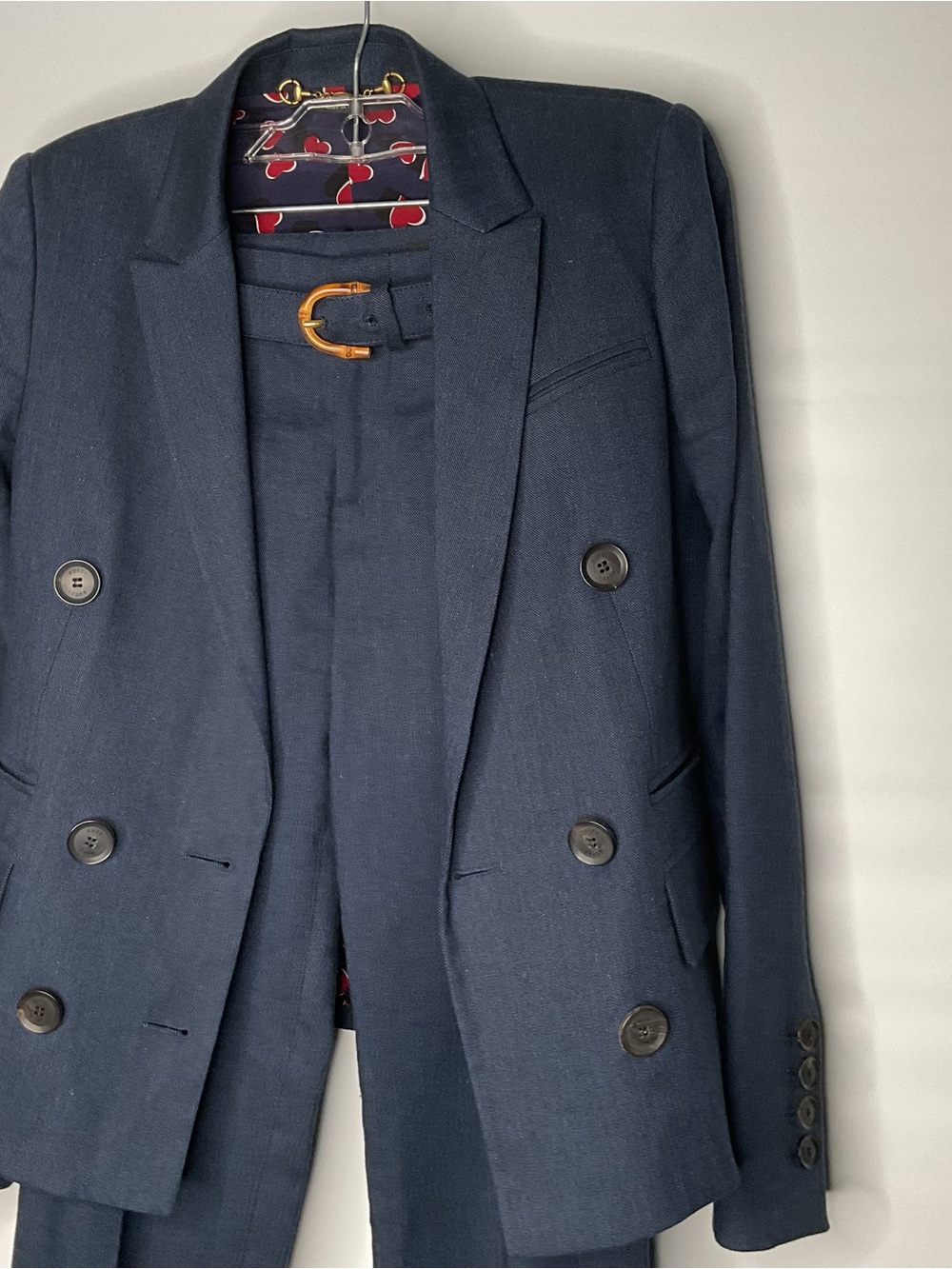 Gucci Navy Double-Breasted Blazer and Trousers - Picture 6 of 14